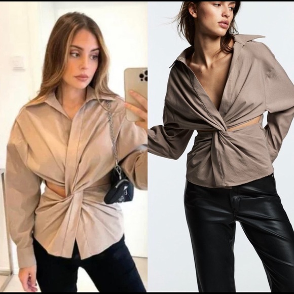 Zara Cut Out Shirt - Picture 9 of 12